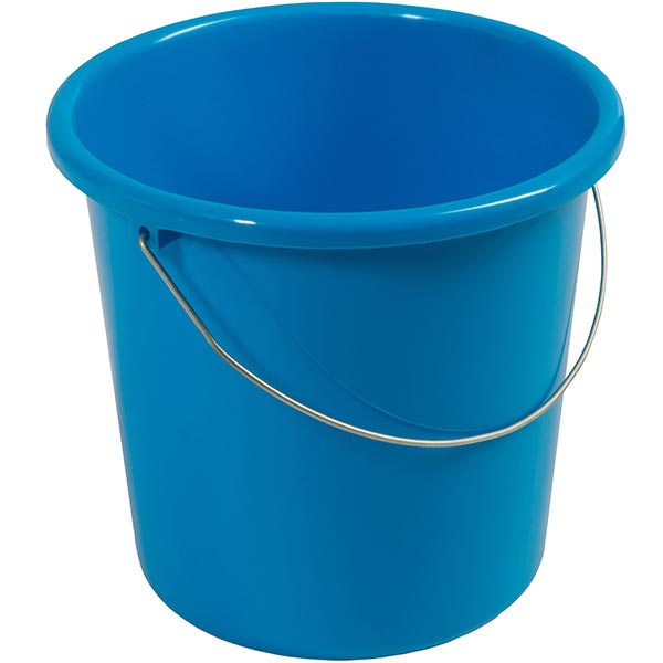 Haushaltseimer 5  Liter mit Metallbügel und Maßeinteilung Farbe: Blau
