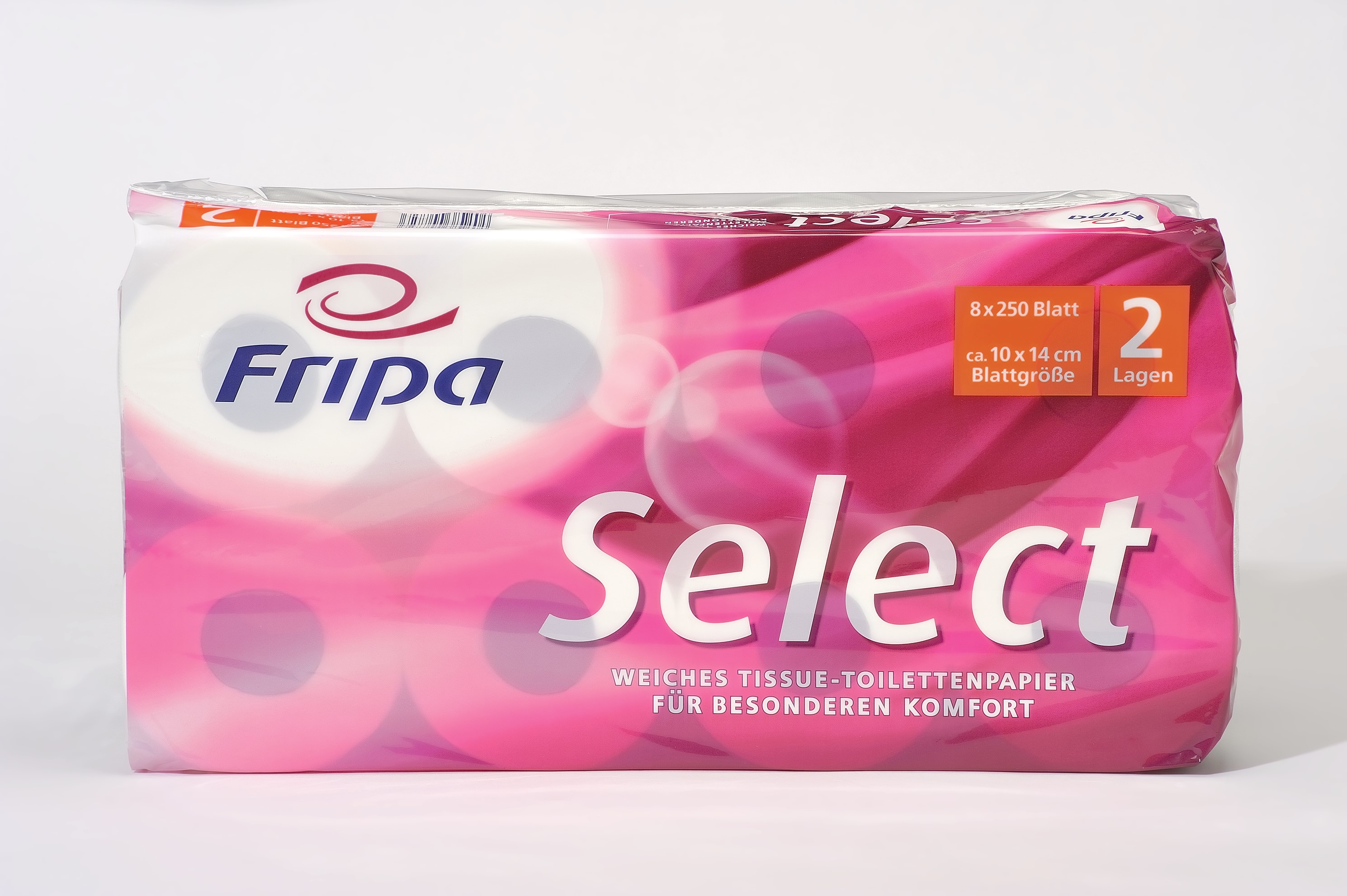 Fripa Select Tissue Topa 3-lagig hochw. 250 Blatt/Rolle  48 Rollen/Pack