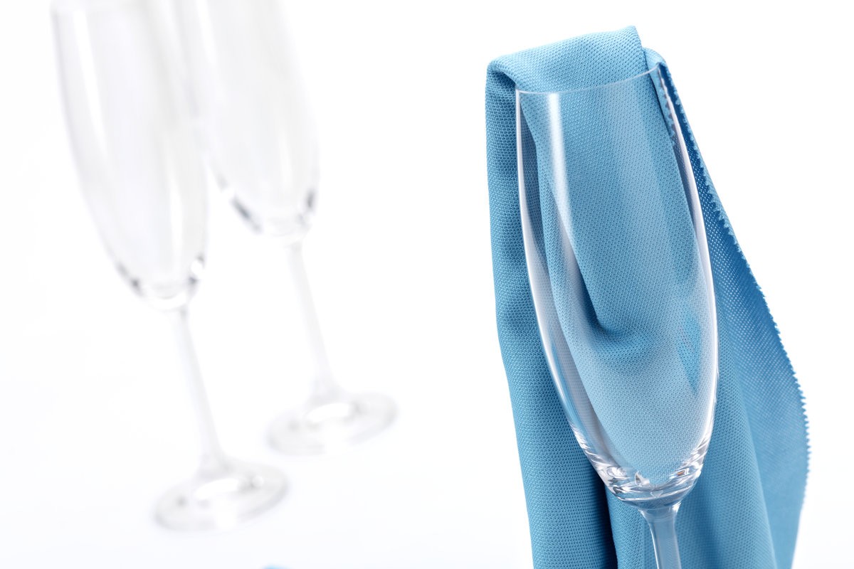 Filigranes Microfaser Gläsertuch 50x70 cm blau