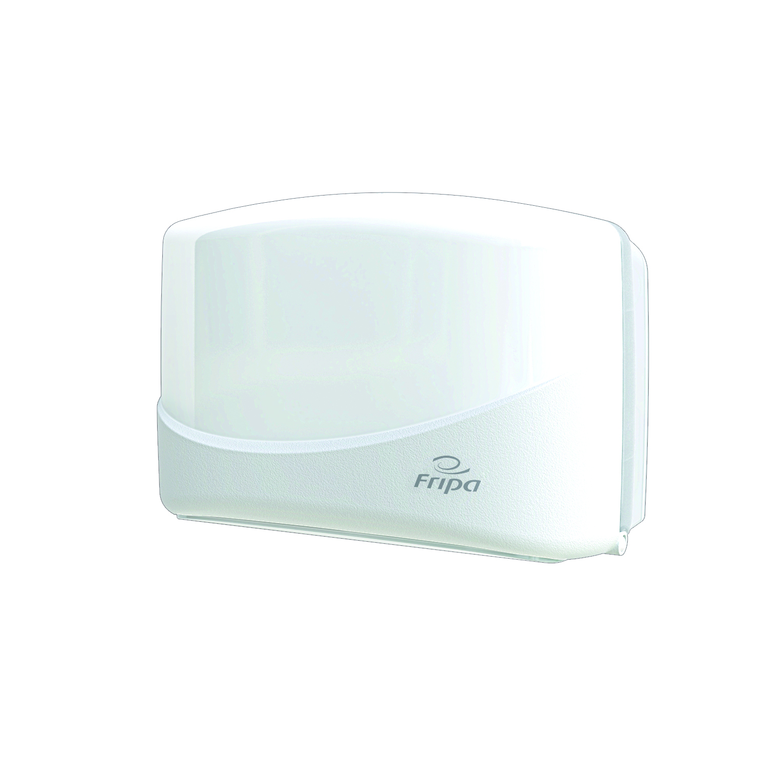 Handtuchspender Fripa Kunststoff weiß klein für V-/C-Falz Fripa Papierhandtücher, ca. 250 Blatt
