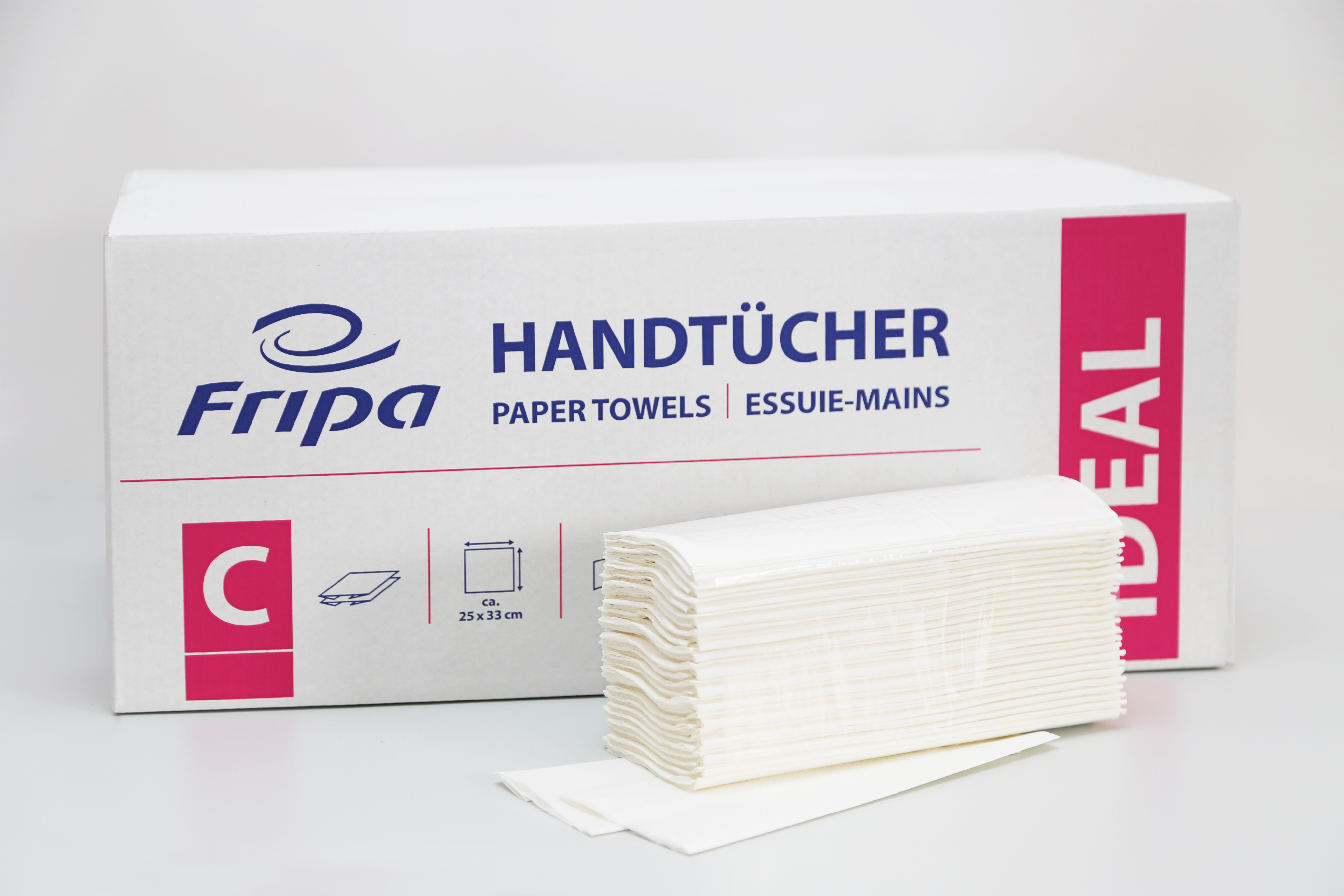 Fripa-Ideal Einmalpapierhandtücher 25x33 hochweiss 3120 St./Karton
