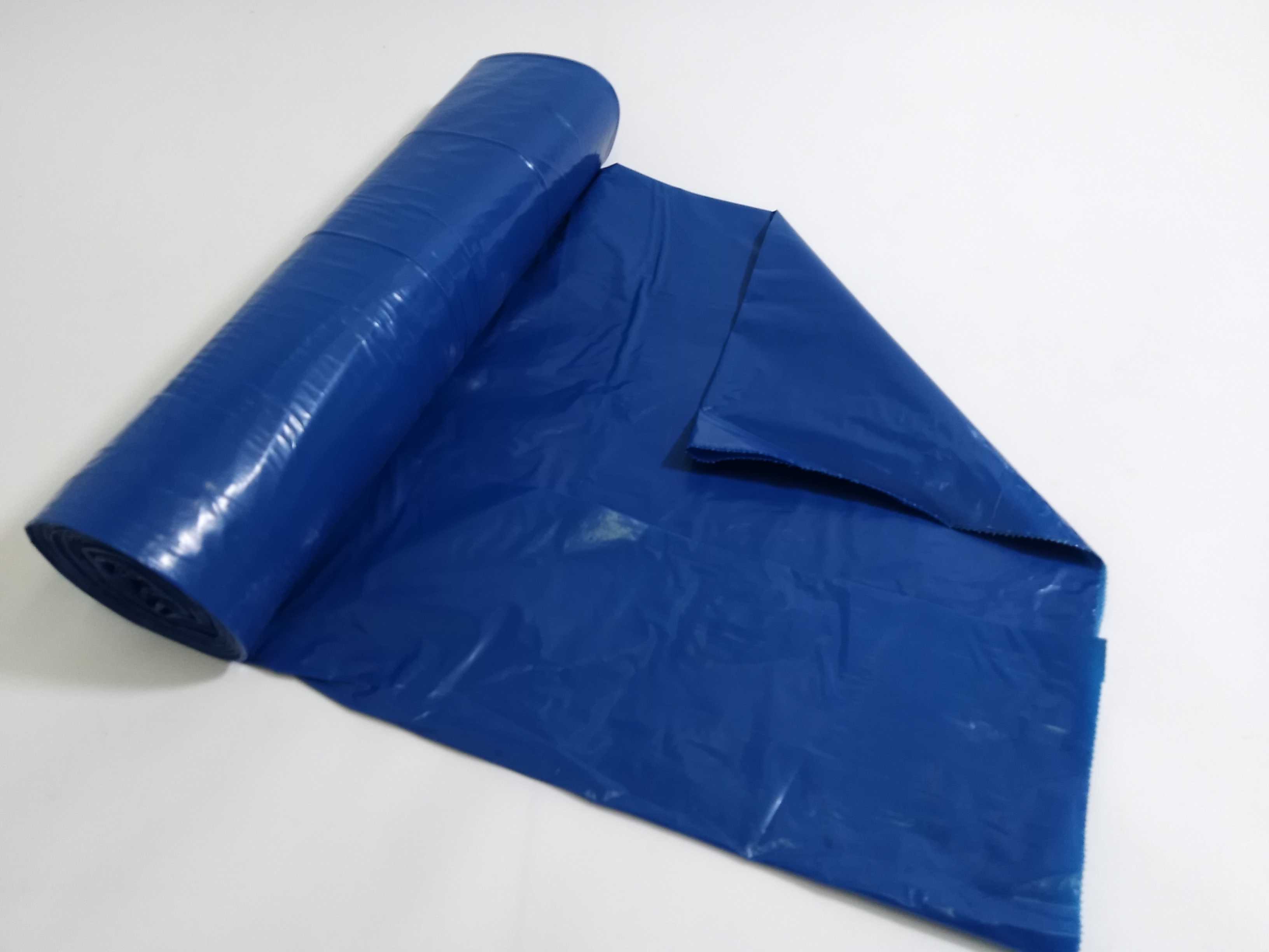 Plastiksack   120 Ltr. blau Typ 60  LDPE 800x1000 10  Rollen a 25 Säcke = 250 St./Karton 