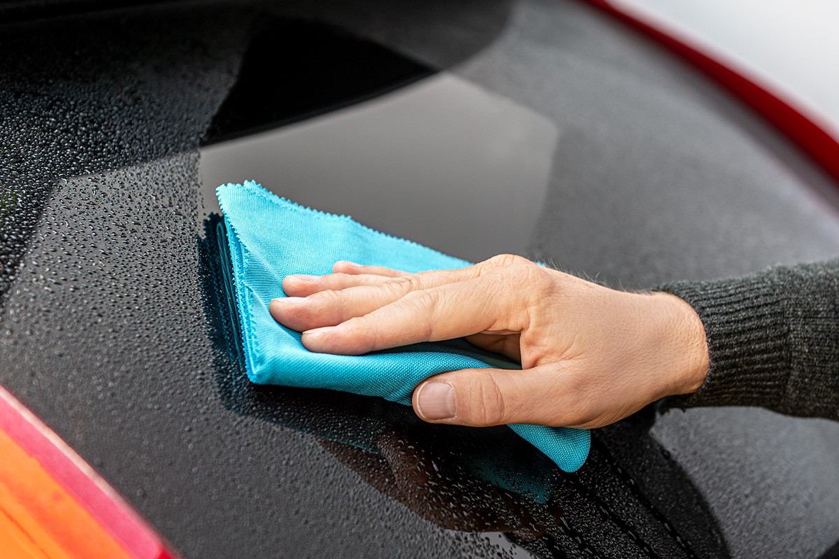 Filigranes Microfaser Gläsertuch 50x70 cm blau